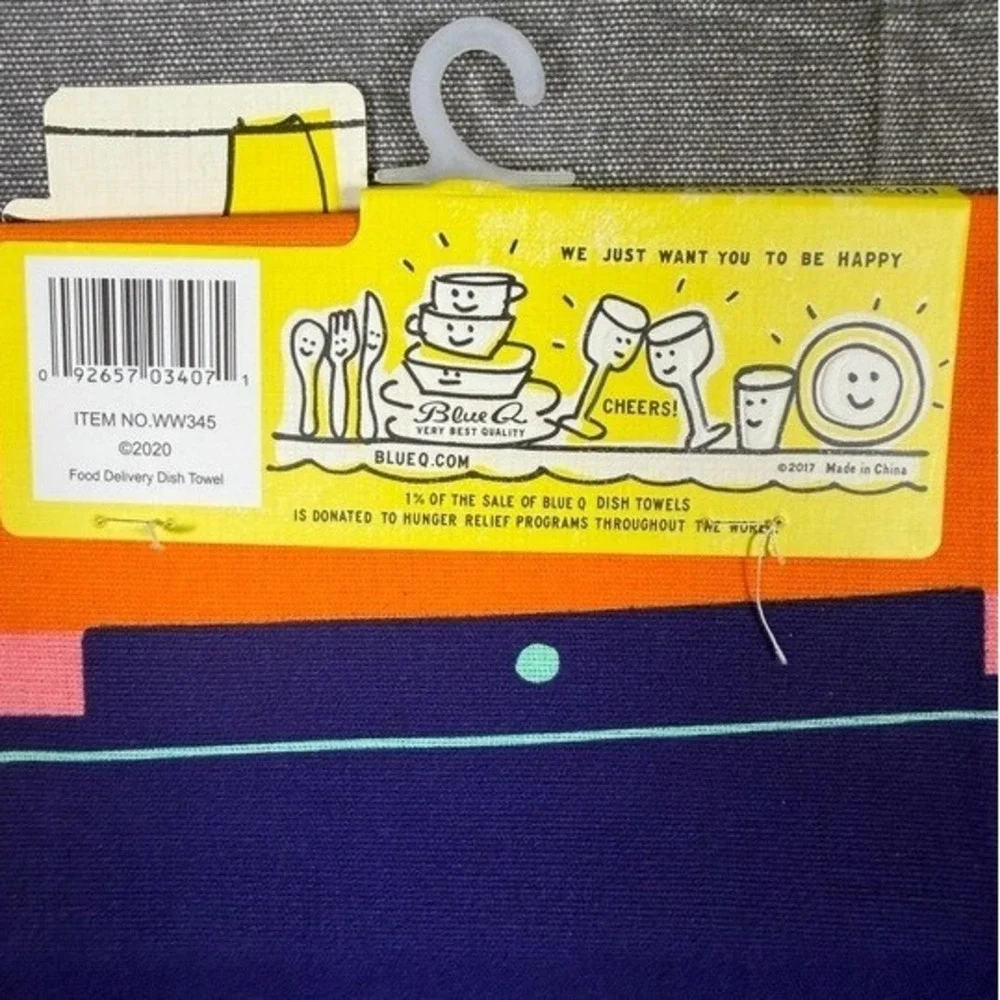 Blue Q Food Delivery Dish Towel & Handtrykt Linde Polar Bear Seal Apron Set